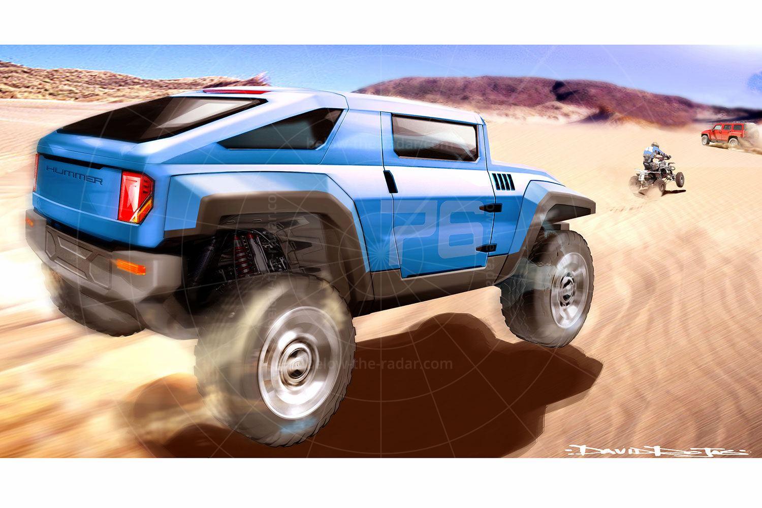 Hummer HX design sketch Pic: General Motors | Hummer HX design sketch