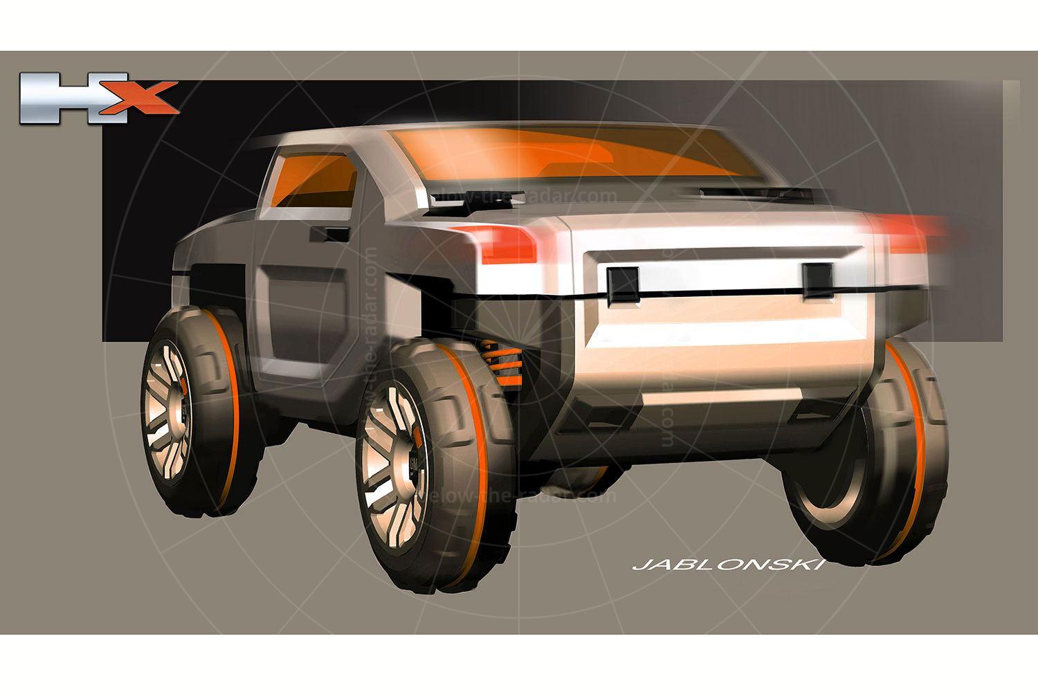 Hummer HX Pic: General Motors | Hummer HX design sketch