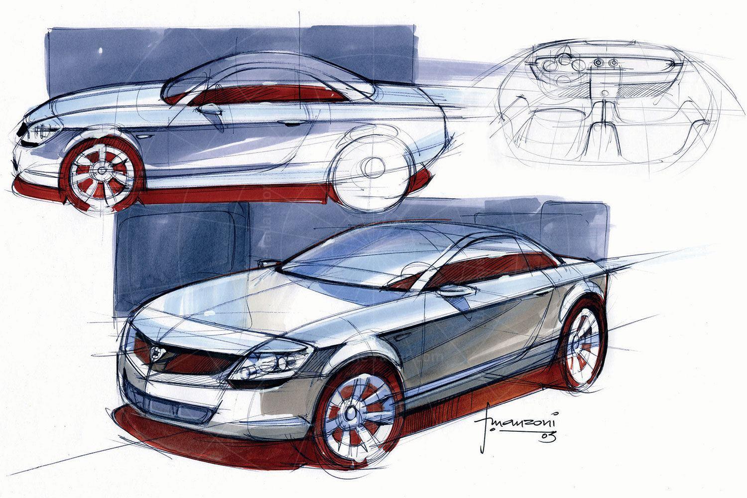 Lancia Fulvia concept sketch Pic: Lancia | Lancia Fulvia concept sketch