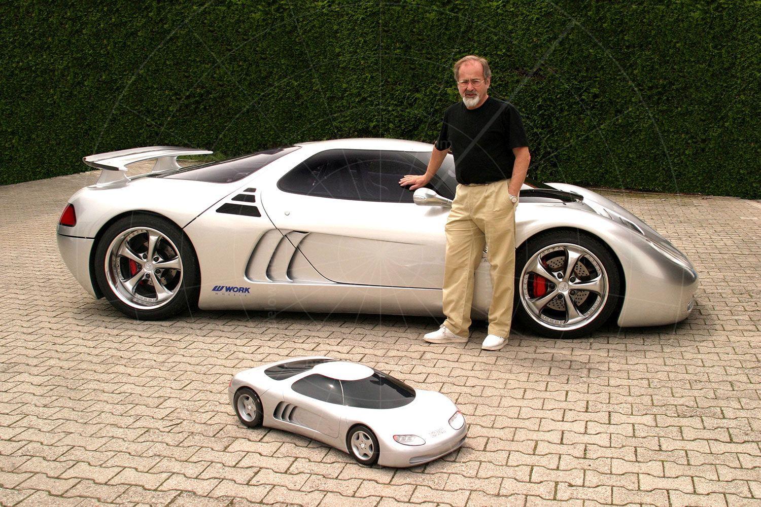 Lotec Sirius with its creator, Kurt Lotterschmid Pic: magiccarpics.co.uk | Lotec Sirius with its creator, Kurt Lotterschmid