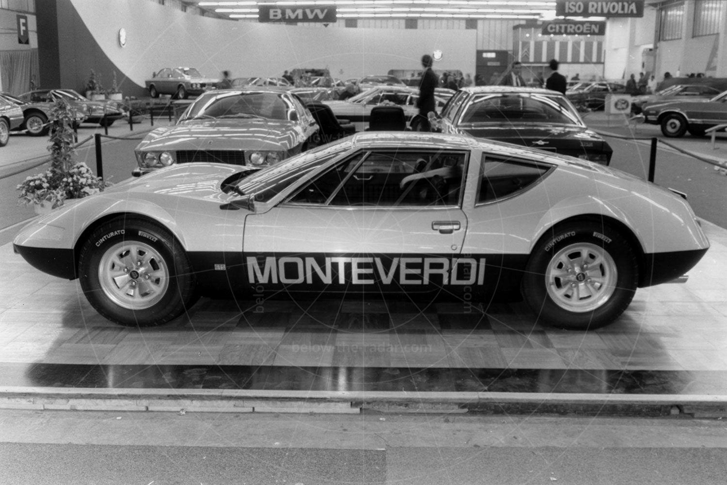 Monteverdi Hai 450GTS at the 1973 Geneva Salon Pic: magiccarpics.co.uk | Monteverdi Hai 450GTS at the 1973 Geneva Salon