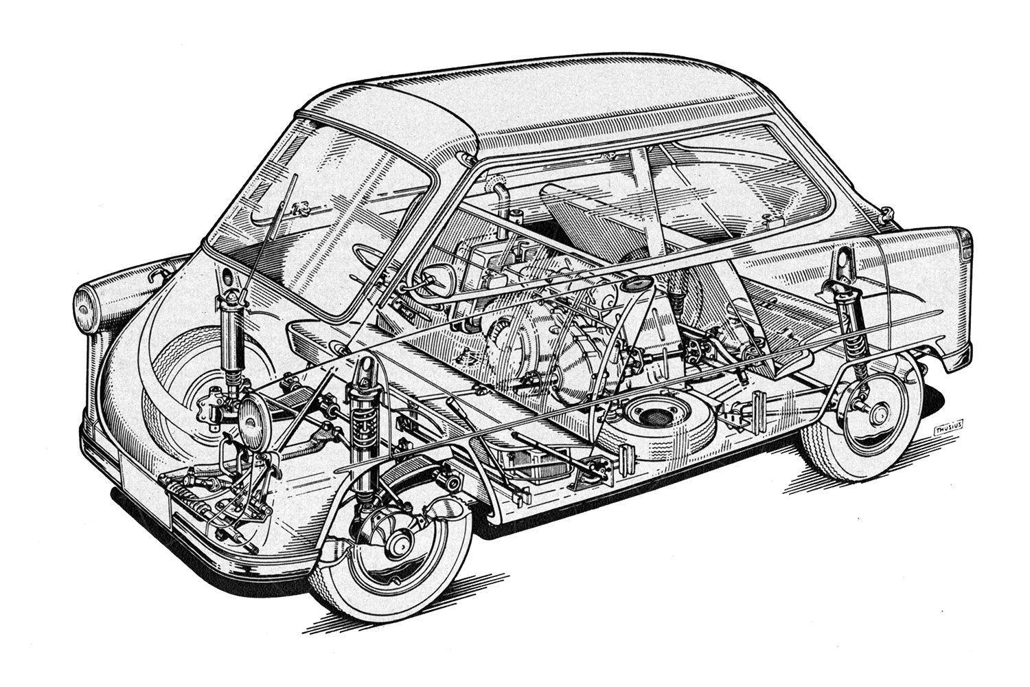 Zundapp Janus cutaway Pic: magiccarpics.co.uk | Zundapp Janus cutaway