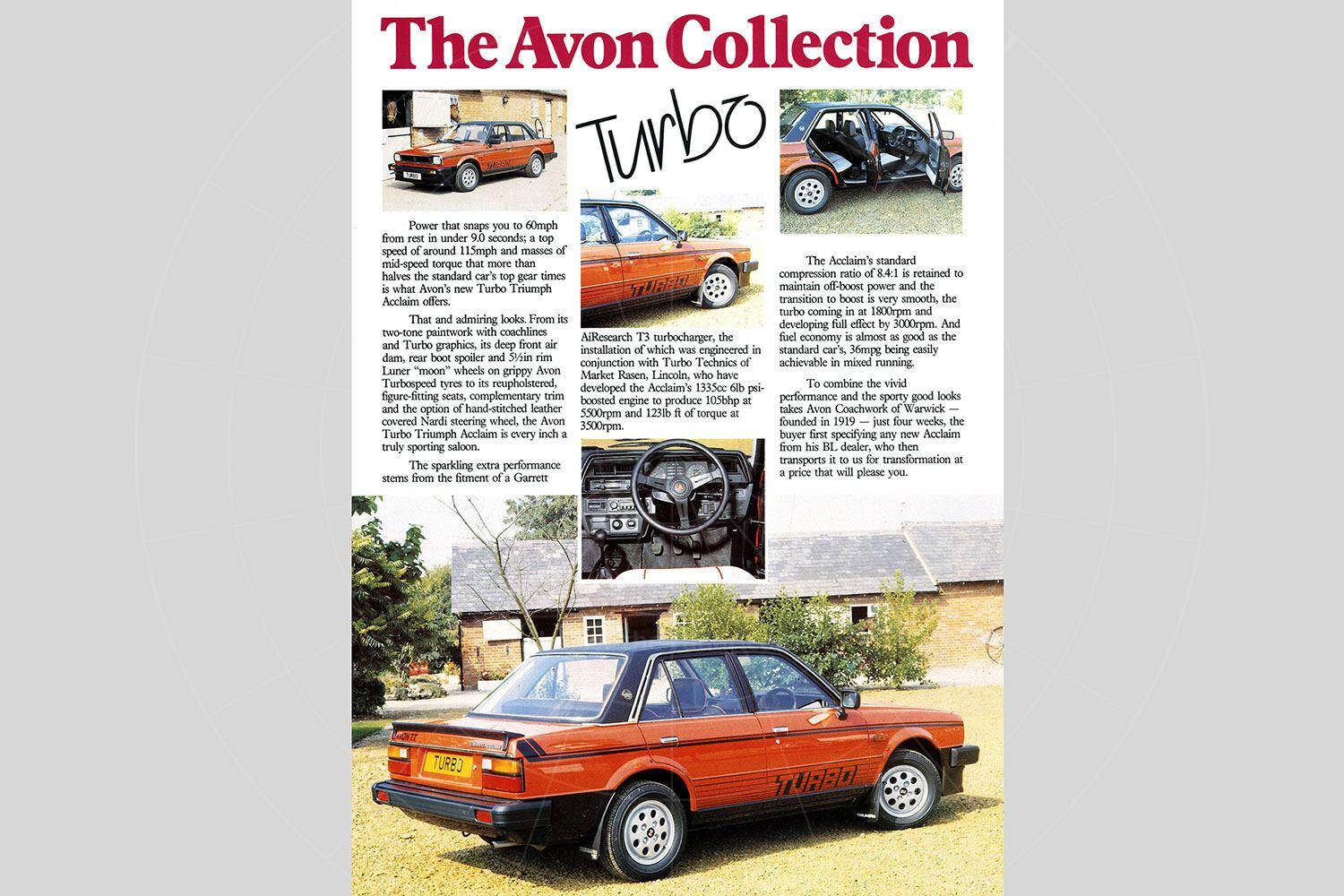 The Avon Triumph Acclaim brochure Pic: magiccarpics.co.uk | The Avon Triumph Acclaim brochure
