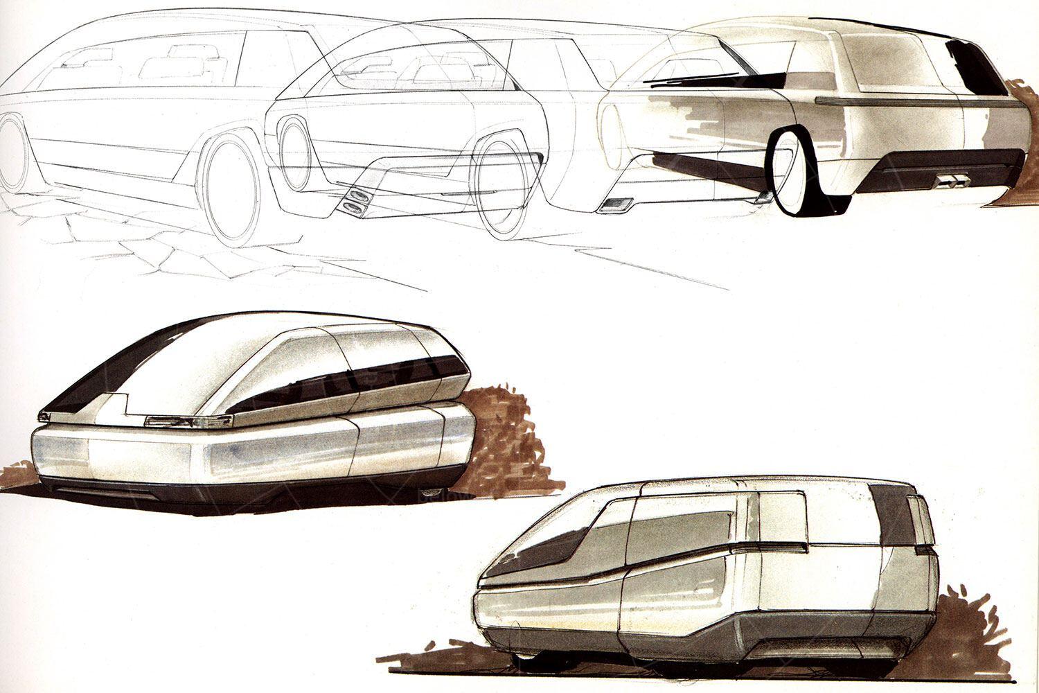 Bertone Genesis design sketch Pic: magiccarpics.co.uk | Bertone Genesis design sketch