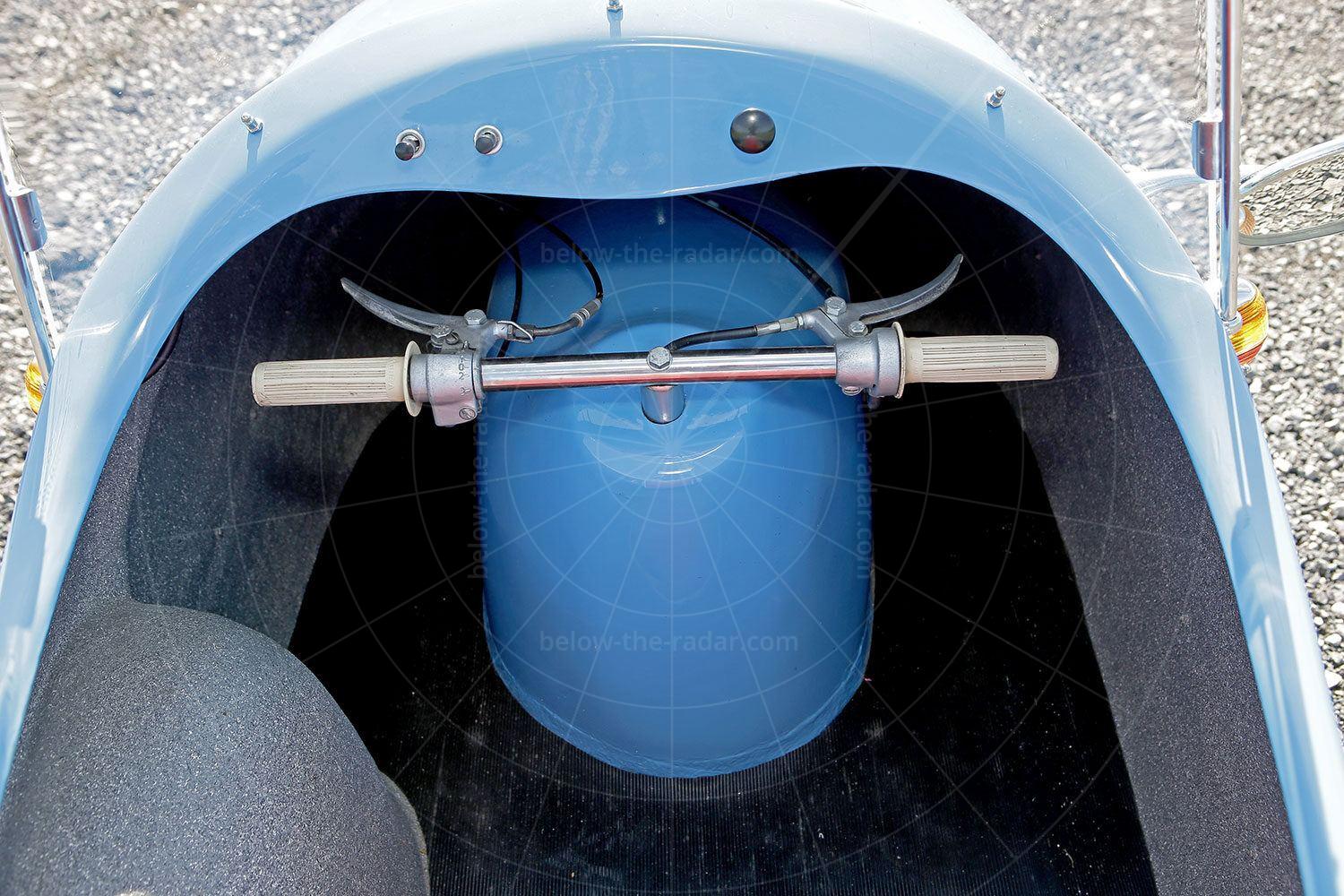 There's no steering wheel; handlebars are fitted instead Pic: magiccarpics.co.uk |