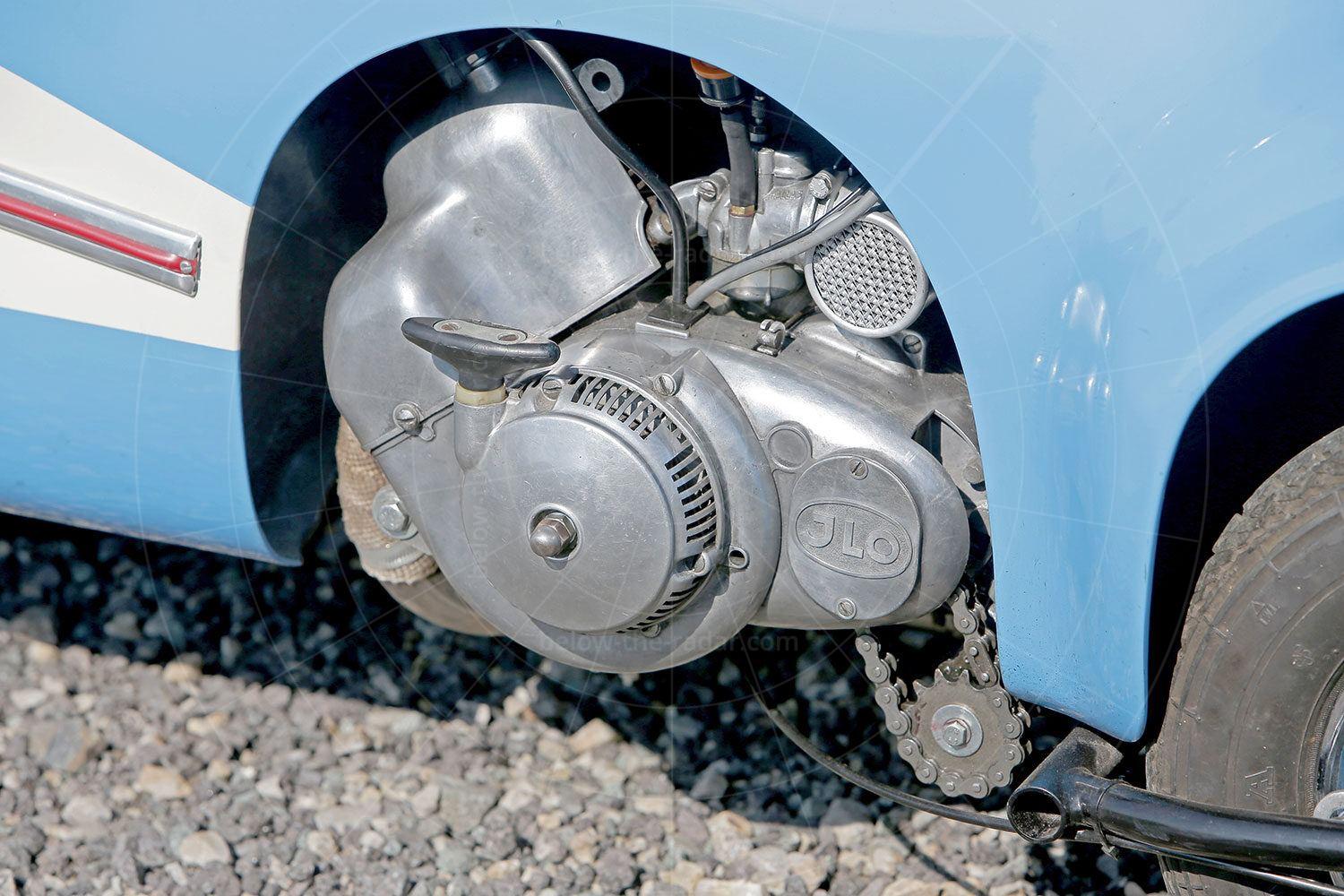 The single-cylinder 49cc Ilo engine Pic: magiccarpics.co.uk |