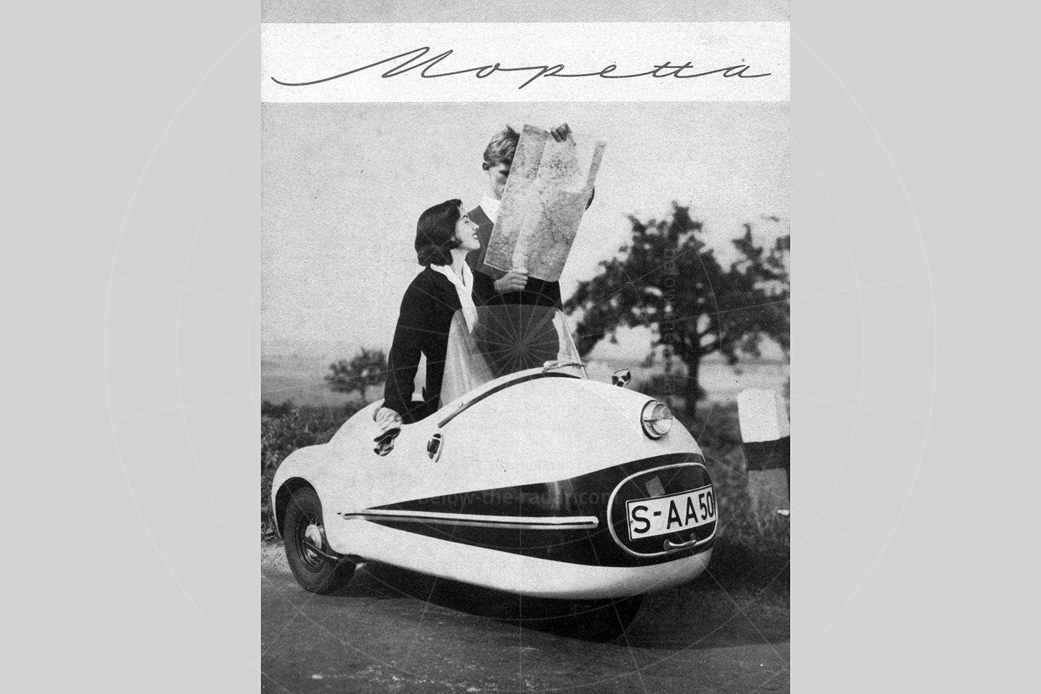 The Mopetta brochure; entry-level models didn't come with sat-nav Pic: magiccarpics.co.uk |