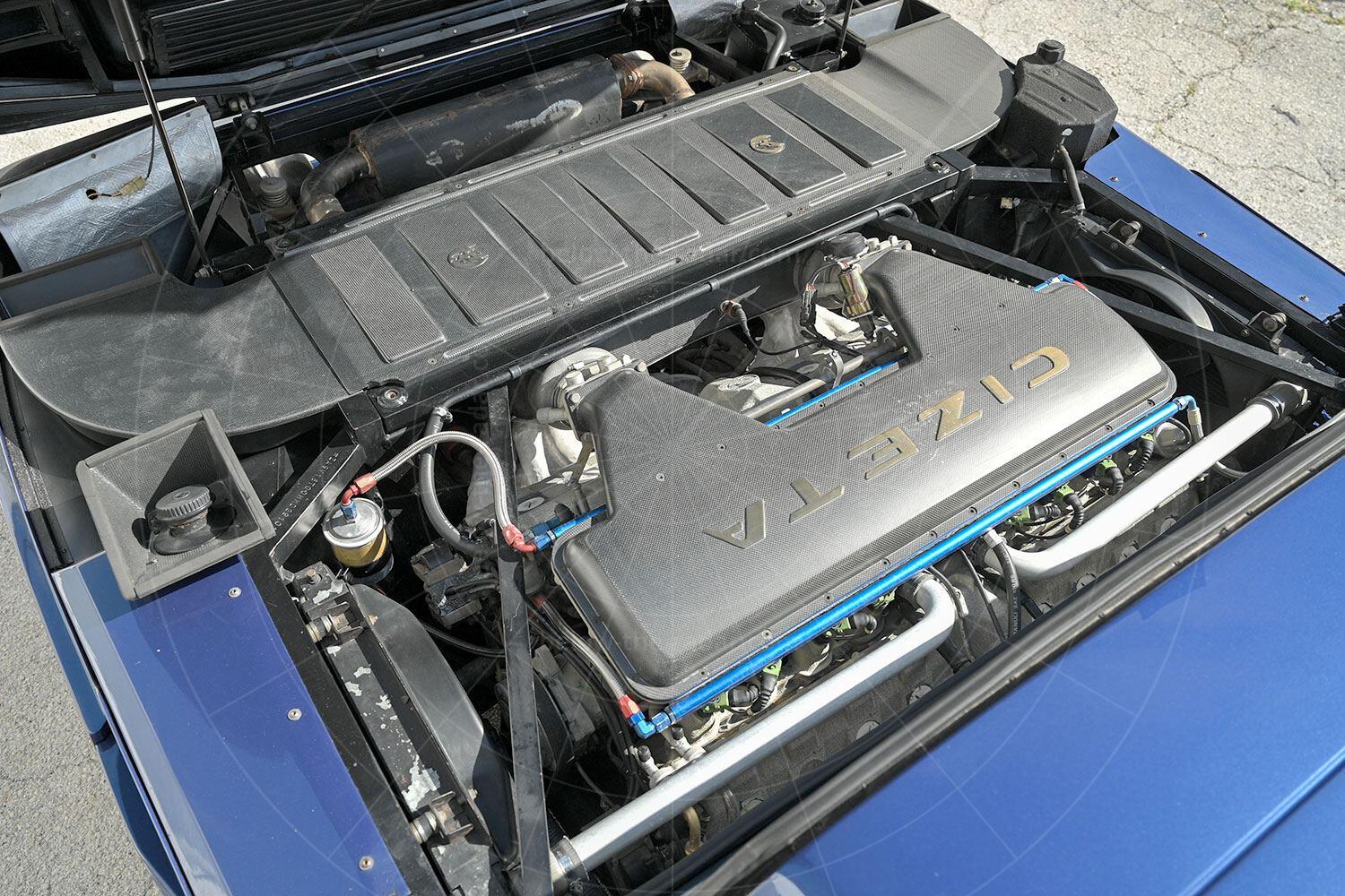 The Cizeta V16T's engine bay Pic: RM Sotheby's | The Cizeta V16T's engine bay