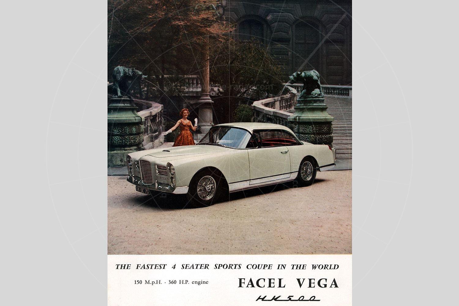 Facel Vega HK500 advert Pic: magiccarpics.co.uk | Facel Vega HK500 advert