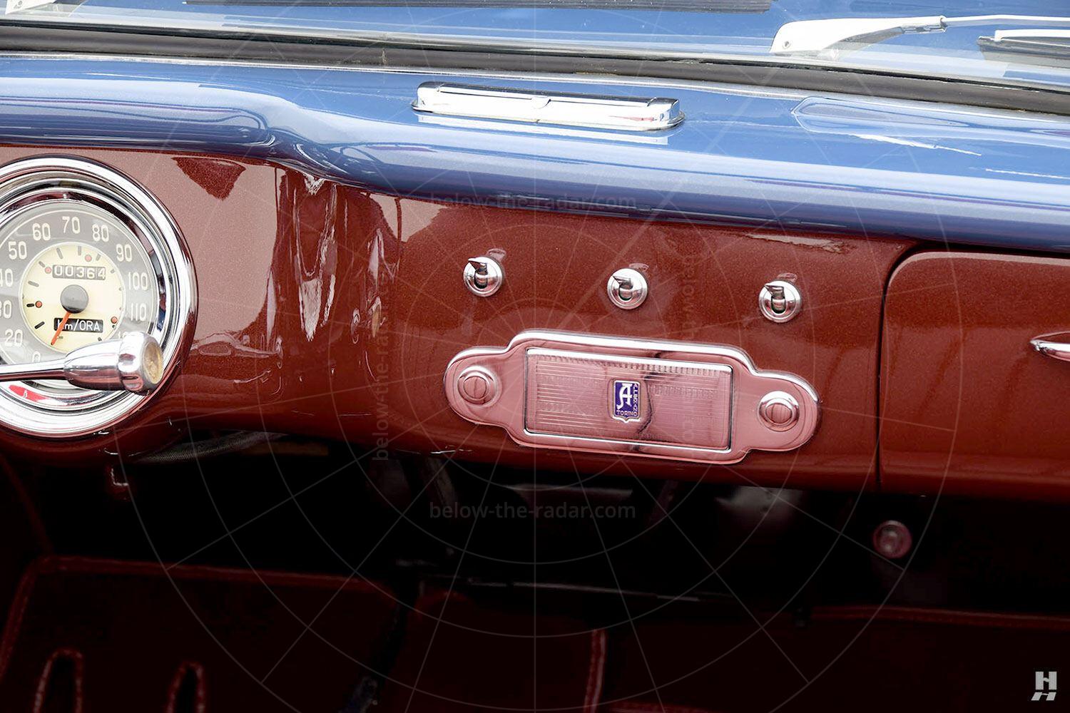 Fiat 1100 cabriolet by Allemano - dashboard Pic: Hyman Ltd | Fiat 1100 cabriolet by Allemano - dashboard