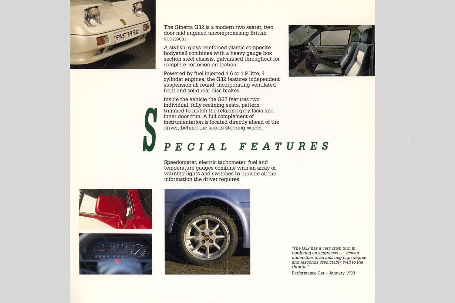 The Ginetta G32 brochure Pic: magiccarpics.co.uk | The Ginetta G32 brochure
