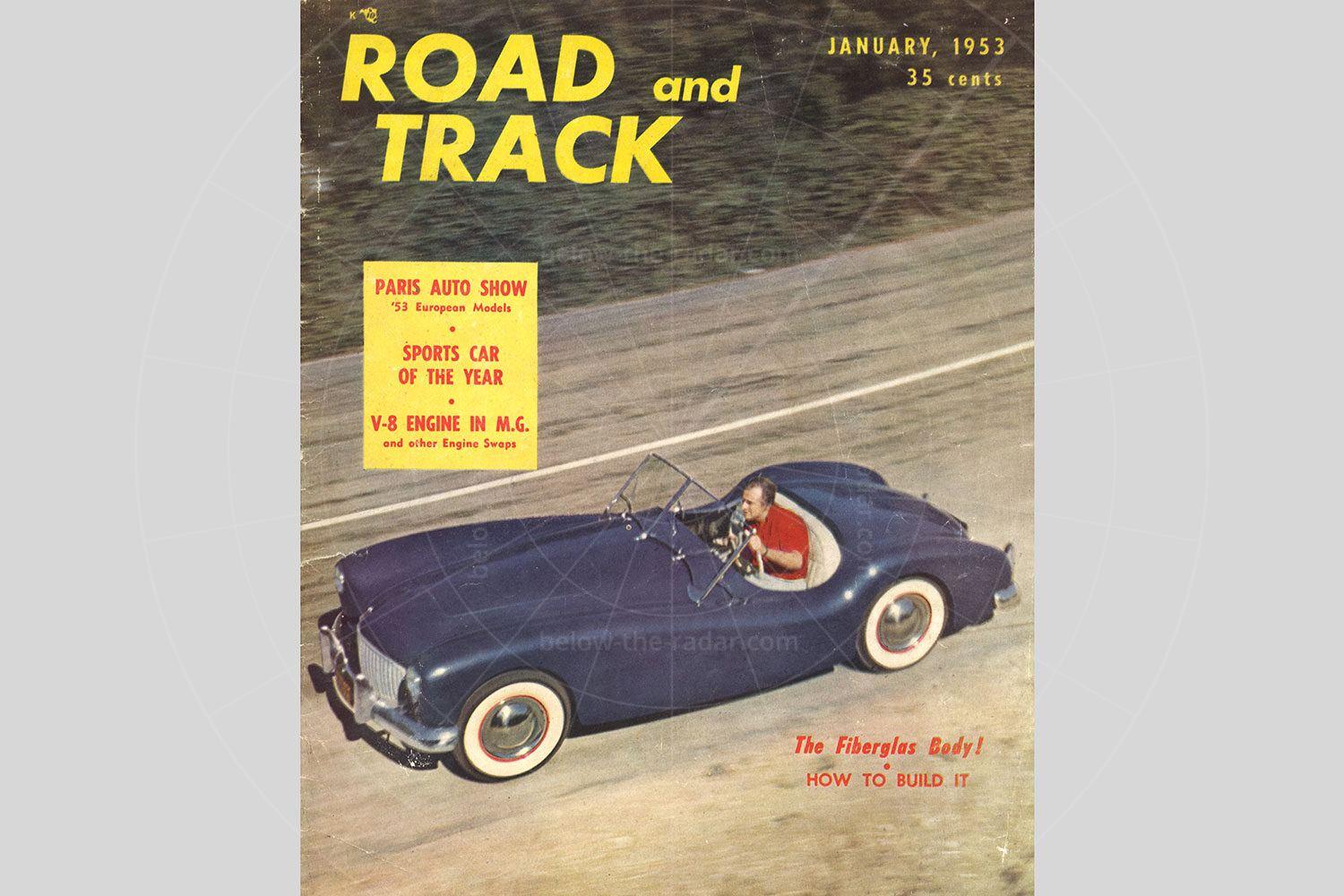 Glasspar G2 on the front cover of Road & Track Pic: Hyman Ltd | Glasspar G2 on the front cover of Road & Track