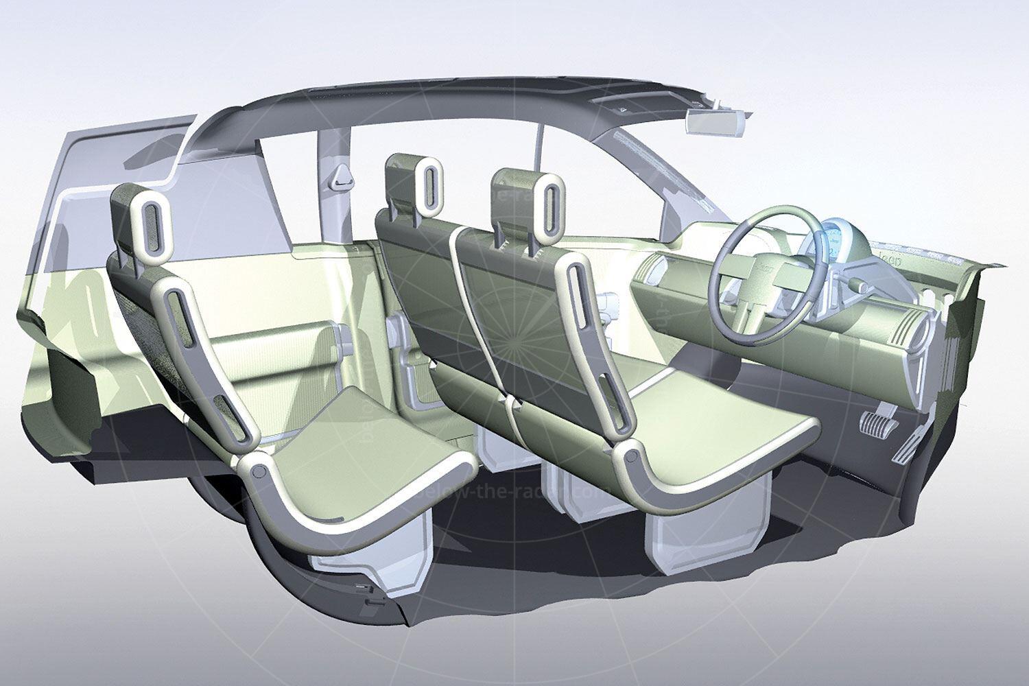 Jeep Treo concept interior sketch Pic: Jeep | Jeep Treo concept interior sketch
