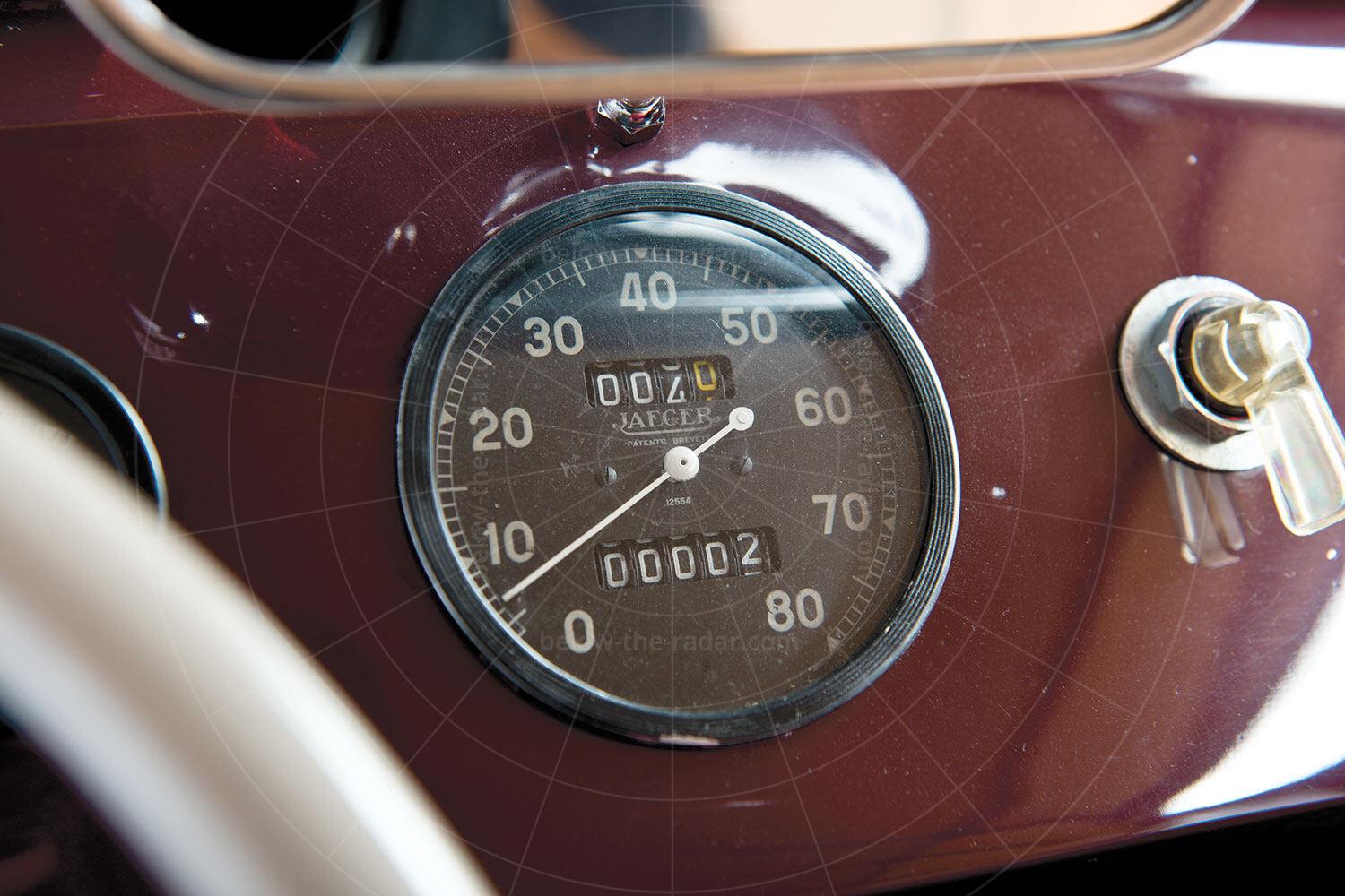 Julien MM5 speedometer Pic: RM Sotheby's | Julien MM5 speedometer