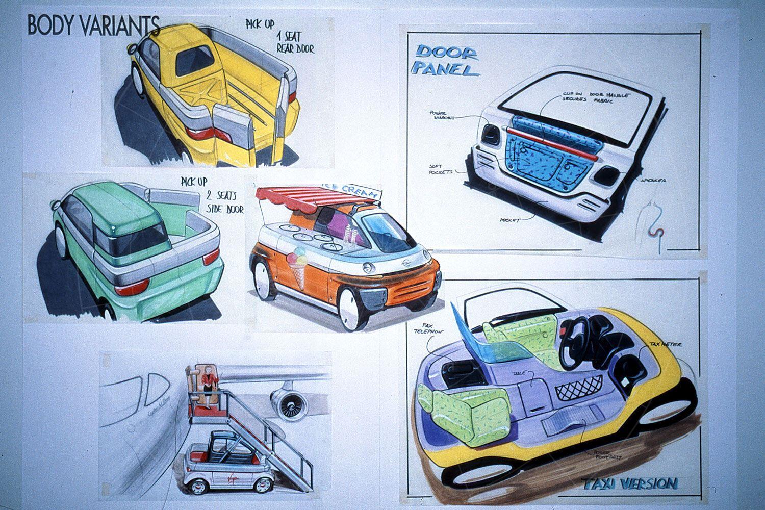Opel Maxx design sketches Pic: GM | Opel Maxx design sketches