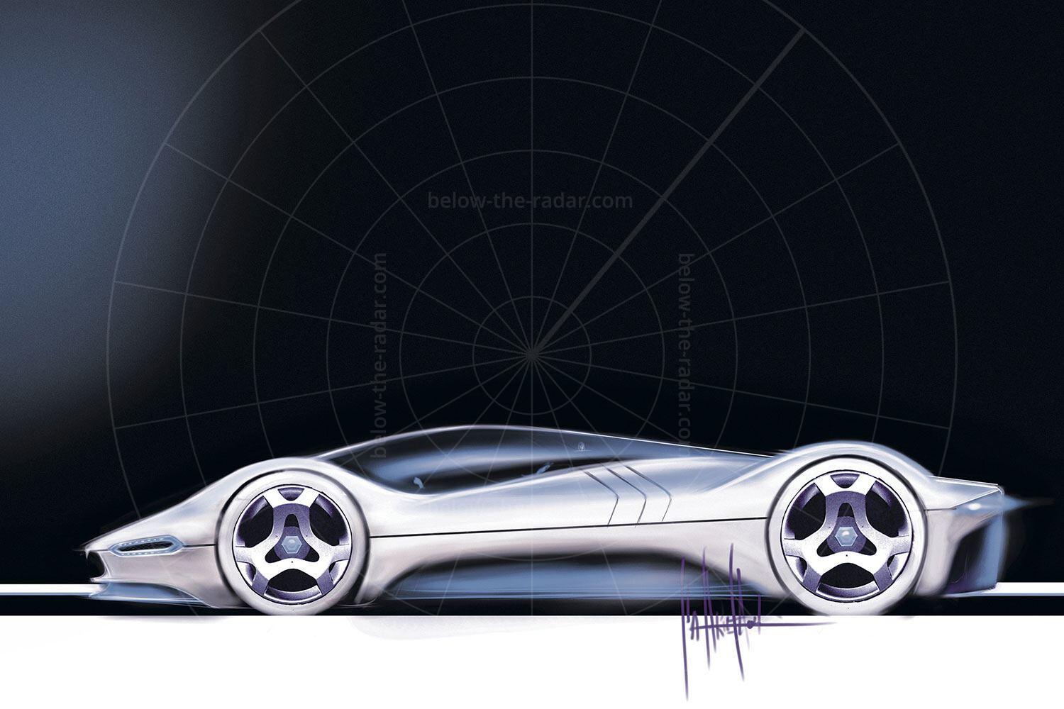 Pininfarina Birdcage 75th sketch Pic: Pininfarina | Pininfarina Birdcage 75th sketch