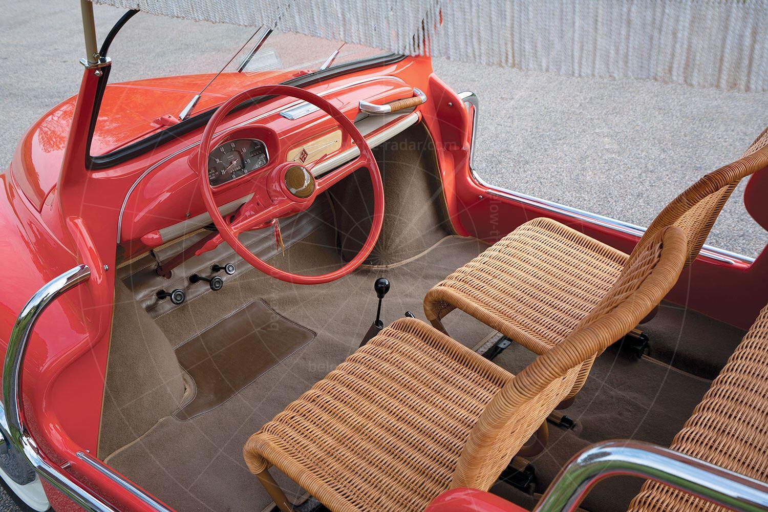 Renault 4CV Jolly interior Pic: RM Sotheby's | Renault 4CV Jolly interior