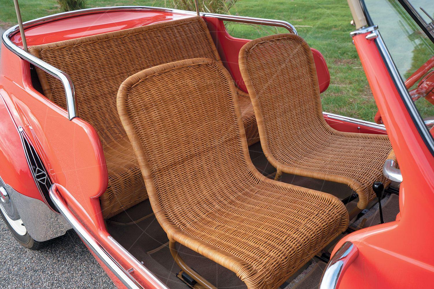 Renault 4CV Jolly interior Pic: RM Sotheby's | Renault 4CV Jolly interior