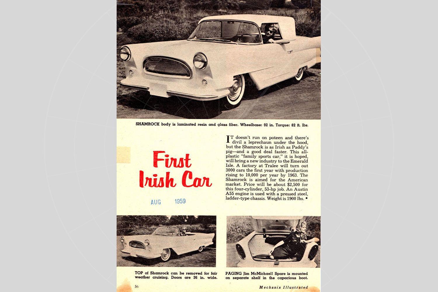 Mechanix Illustrated article on the Shamrock Pic: magiccarpics.co.uk | Mechanix Illustrated article on the Shamrock