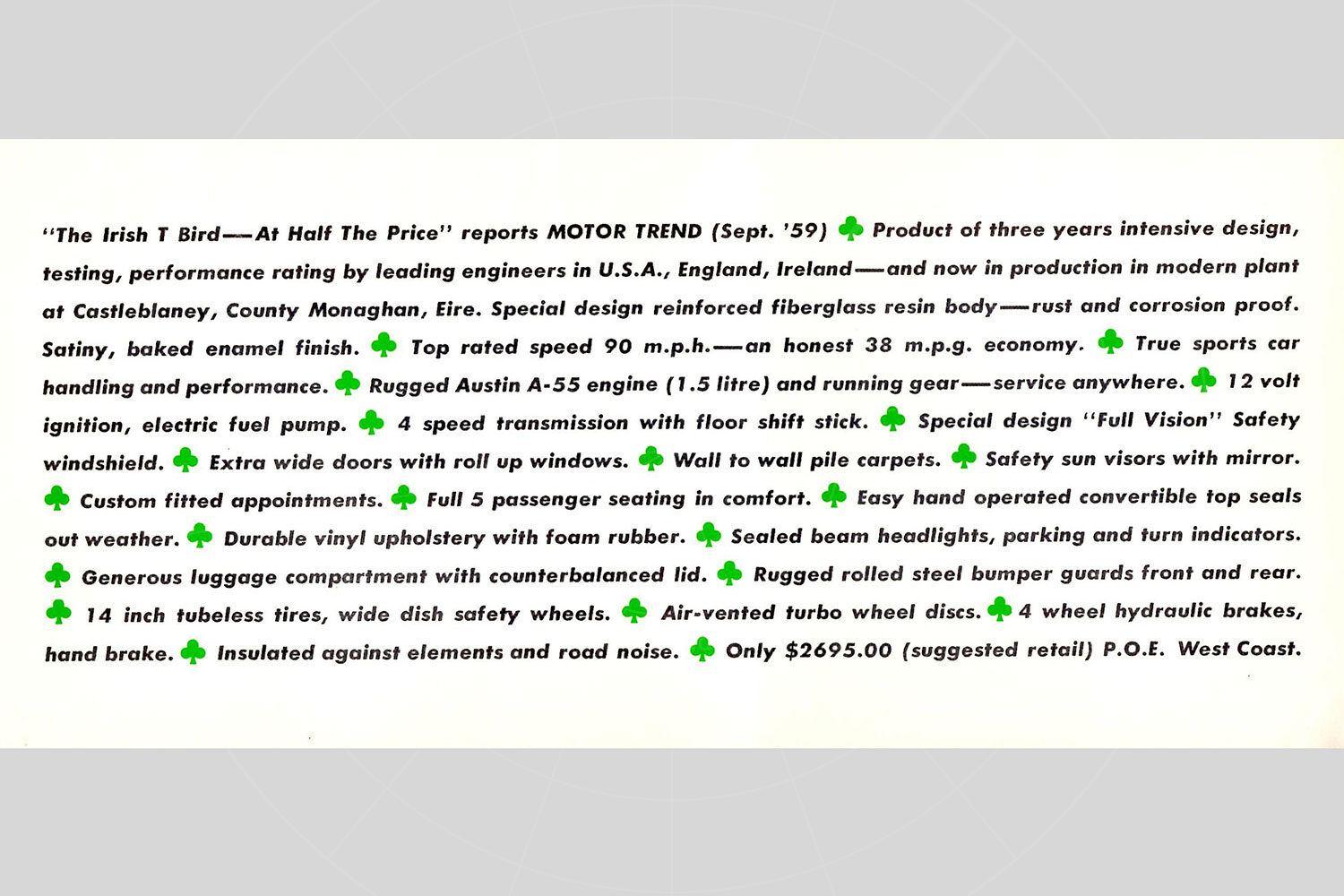 Shamrock brochure Pic: magiccarpics.co.uk |