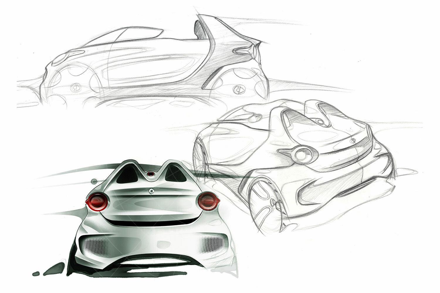 Smart ForSpeed concept design sketch Pic: Smart | Smart ForSpeed concept design sketch