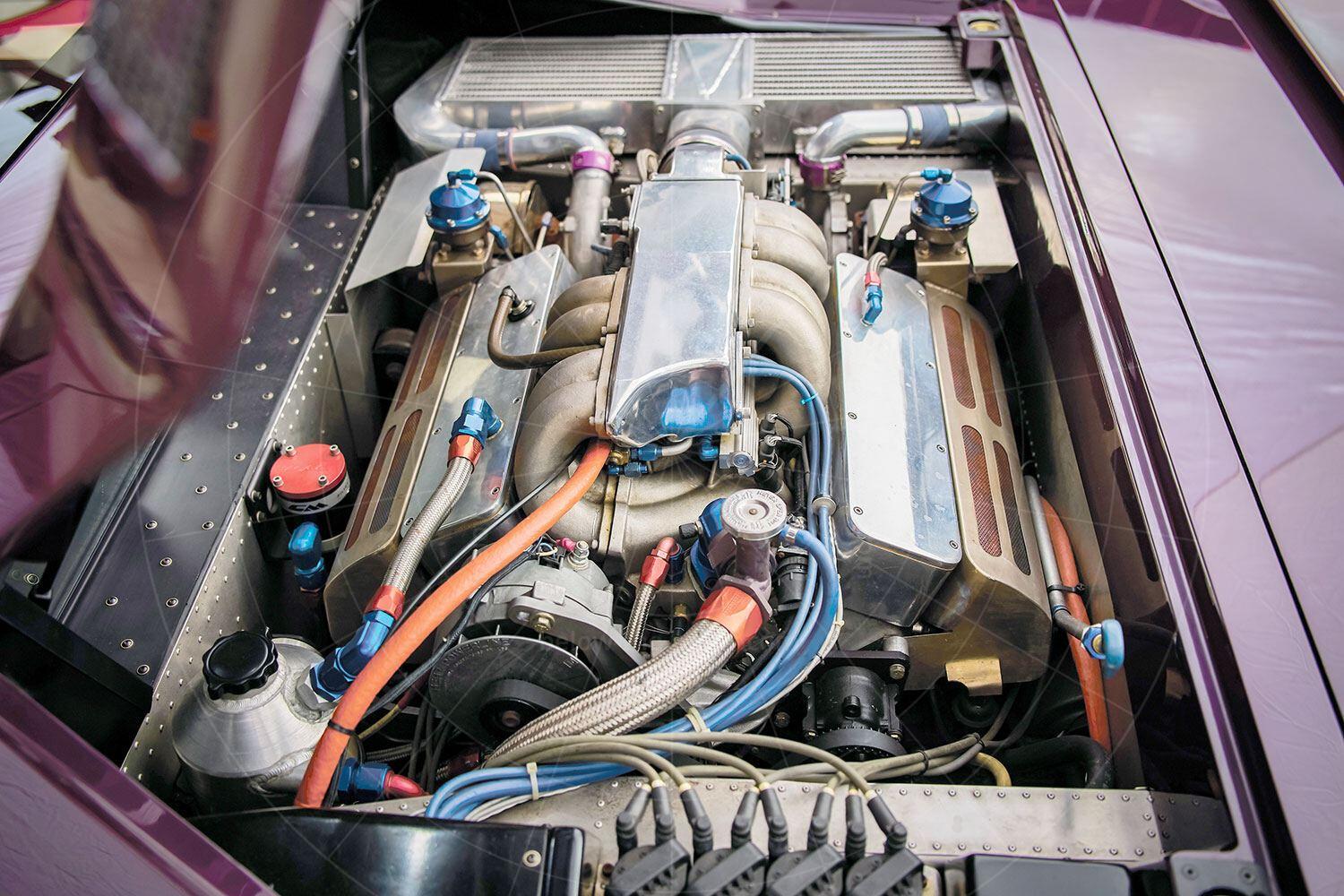 Vector W8 engine bay Pic: RM Sotheby's | Vector W8 engine bay