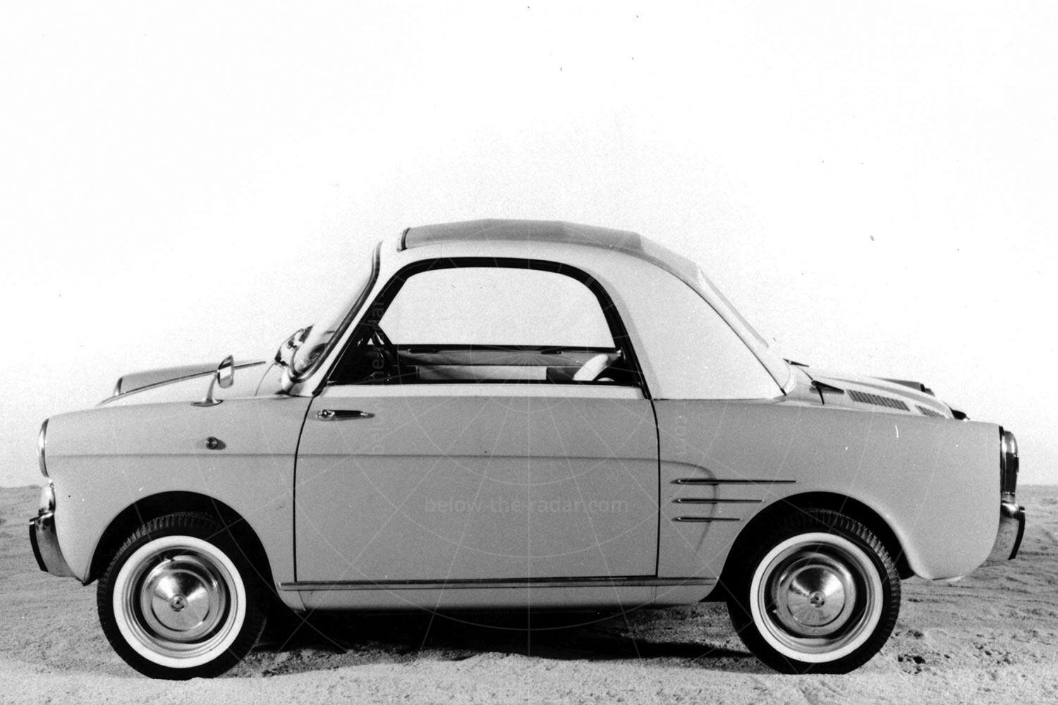1957-1962 Vespa 400 France Micro Car Photo Spec Sheet Info CARD Siata Piaggio 