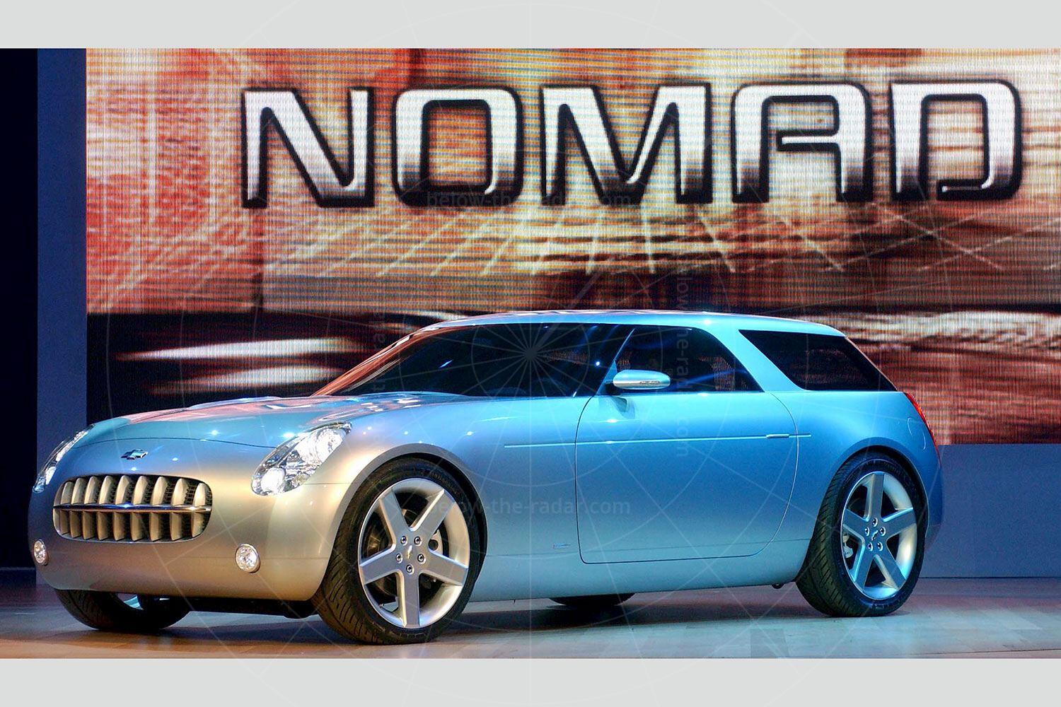 The 2004 Chevrolet Nomad concept being unveiled at the 2004 Detroit motor show Pic: GM | The 2004 Chevrolet Nomad concept being unveiled at the 2004 Detroit motor show