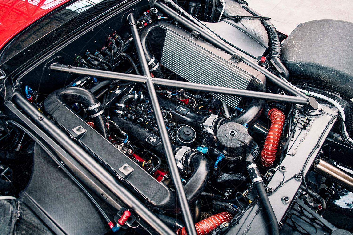 Ferrari P80/C engine bay Pic: Ferrari | Ferrari P80/C engine bay