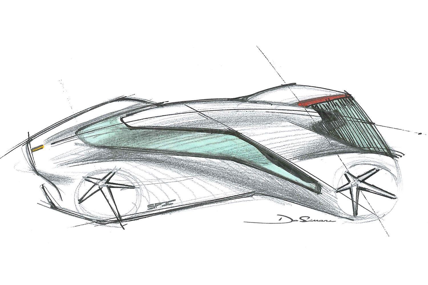 Ferrari P80/C design sketch Pic: Ferrari | Ferrari P80/C design sketch