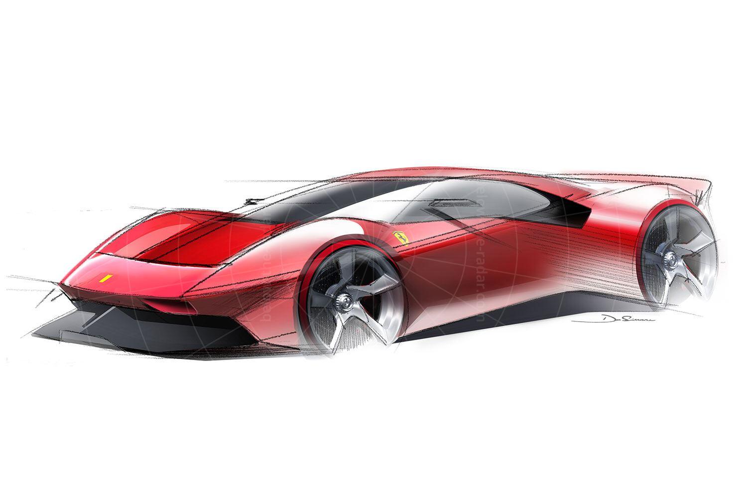 Ferrari P80/C design sketch Pic: Ferrari | Ferrari P80/C design sketch