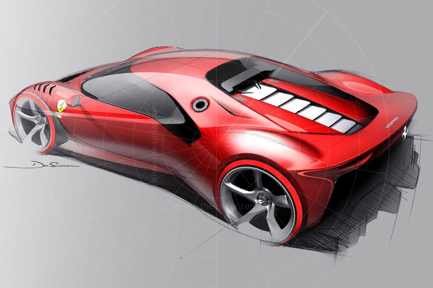 Ferrari P80/C design sketch Pic: Ferrari | Ferrari P80/C design sketch