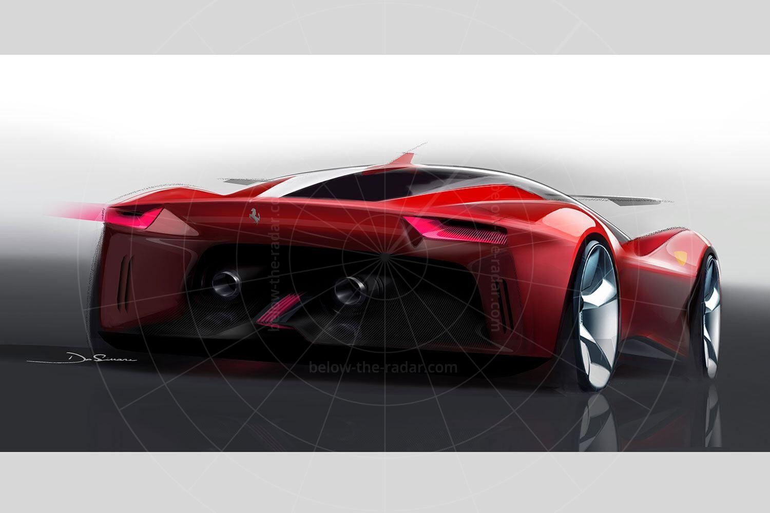 Ferrari P80/C design sketch Pic: Ferrari | Ferrari P80/C design sketch