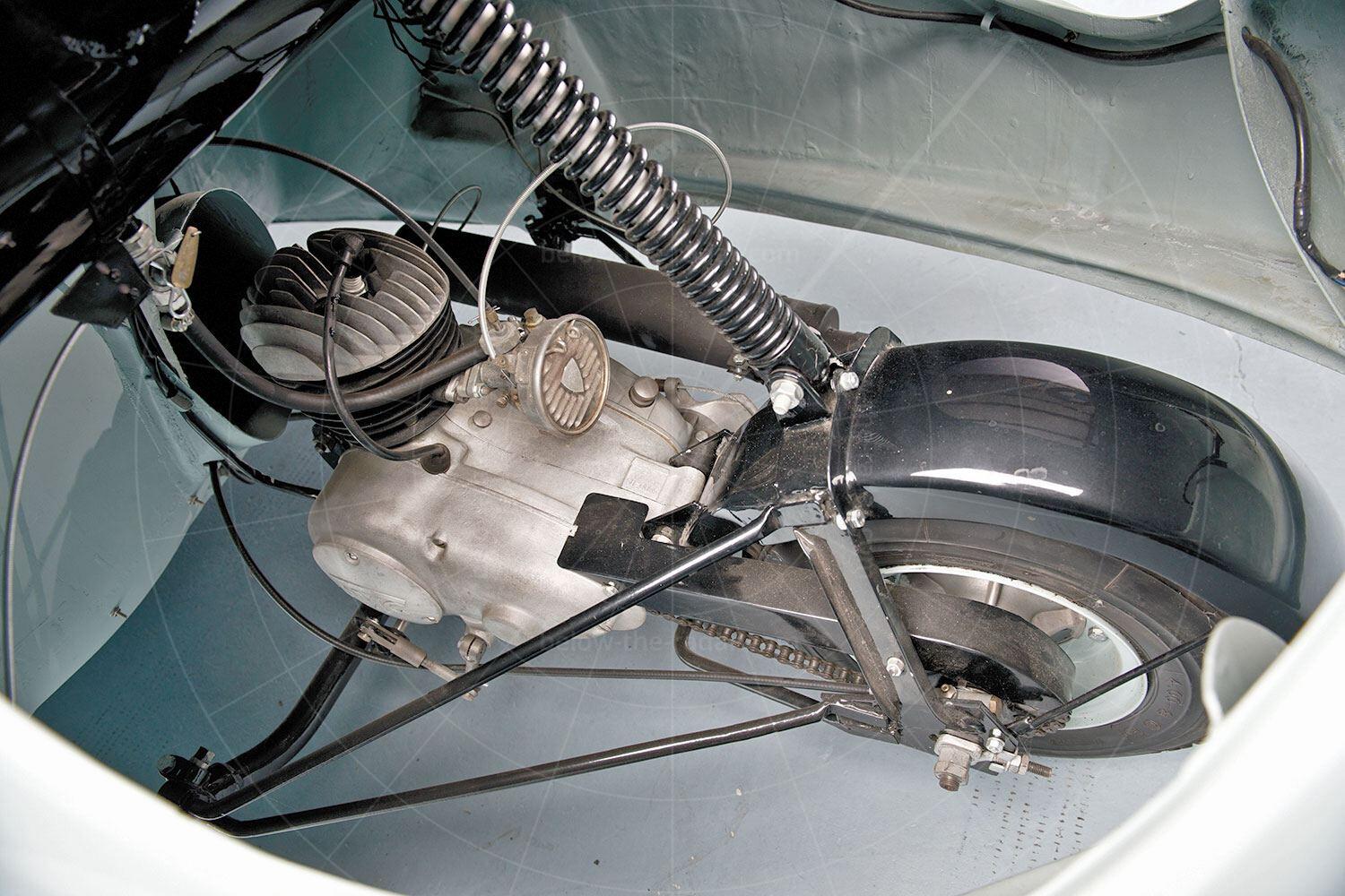 The Fuji Cabin's engine and rear suspension Pic: RM Sotheby's | The Fuji Cabin's engine and rear suspension