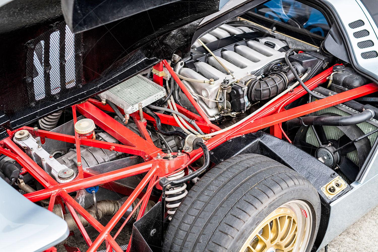 Isdera Commendatore 112i engine bay Pic: RM Sotheby's | Isdera Commendatore 112i engine bay