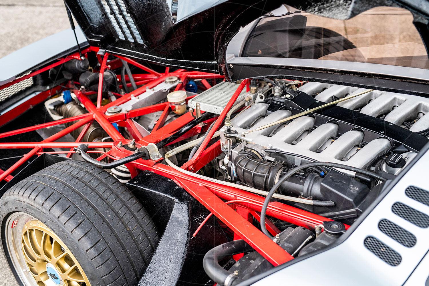 Isdera Commendatore 112i engine bay Pic: RM Sotheby's | Isdera Commendatore 112i engine bay