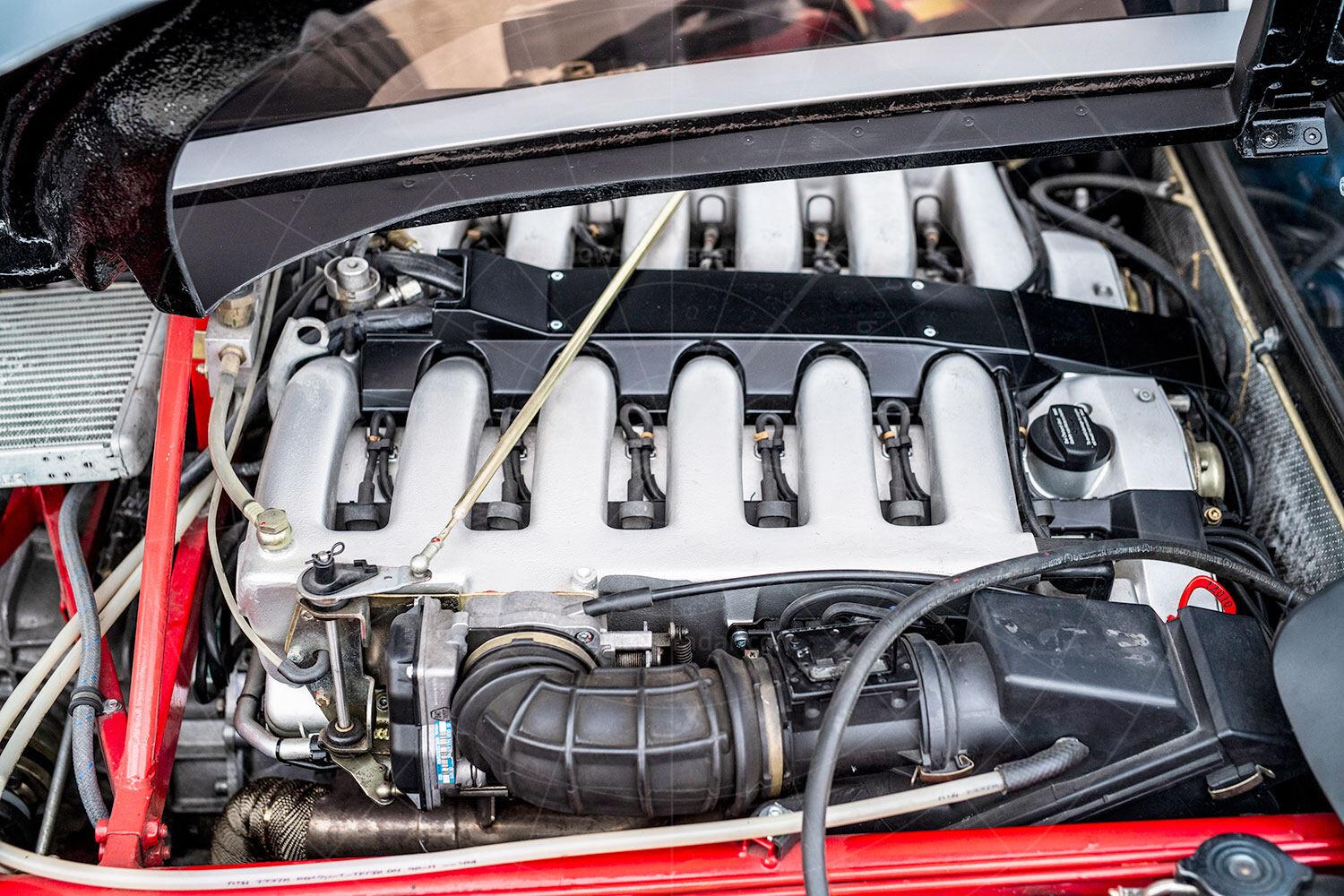 Isdera Commendatore 112i engine bay Pic: RM Sotheby's | Isdera Commendatore 112i engine bay