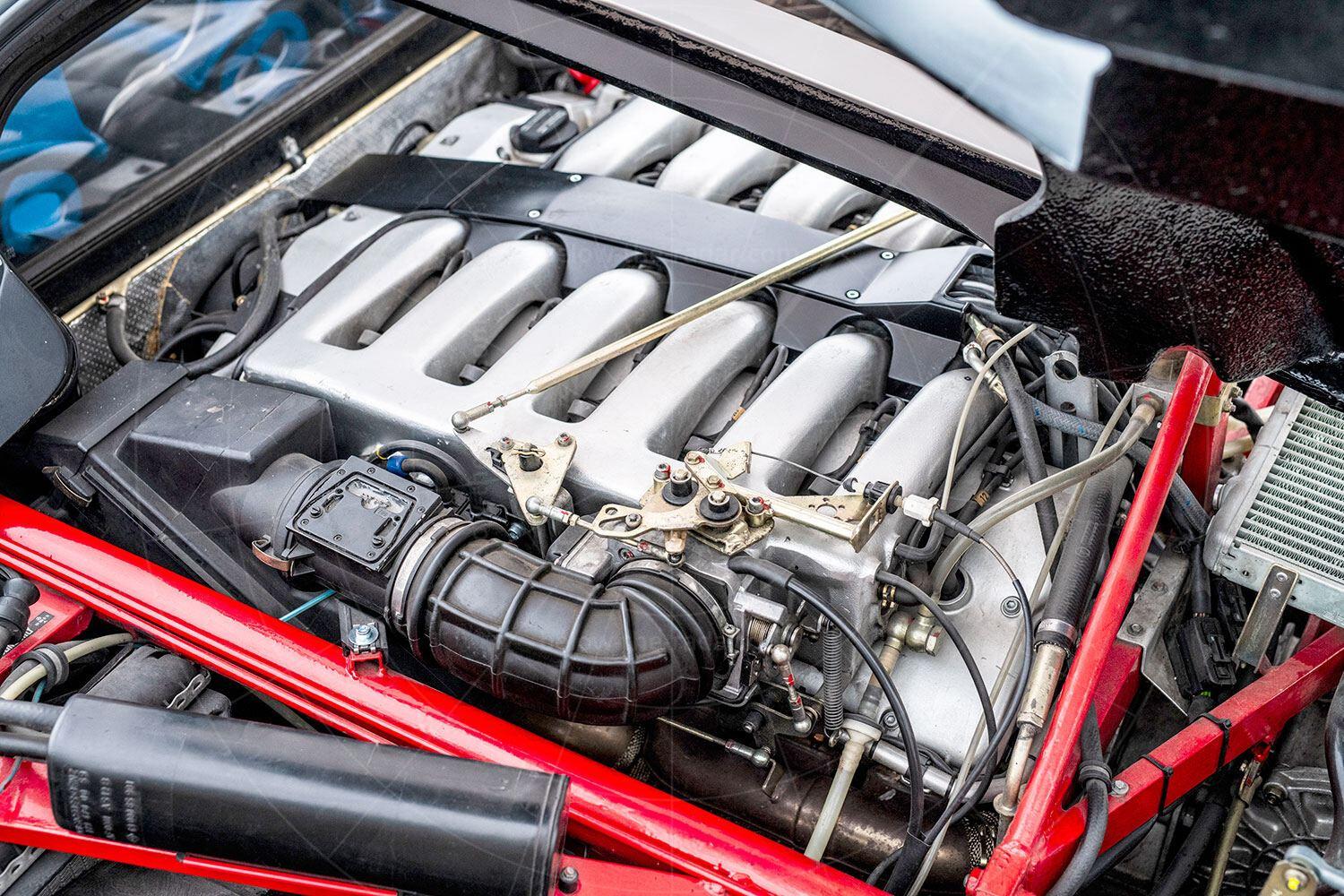 Isdera Commendatore 112i engine bay Pic: RM Sotheby's | Isdera Commendatore 112i engine bay