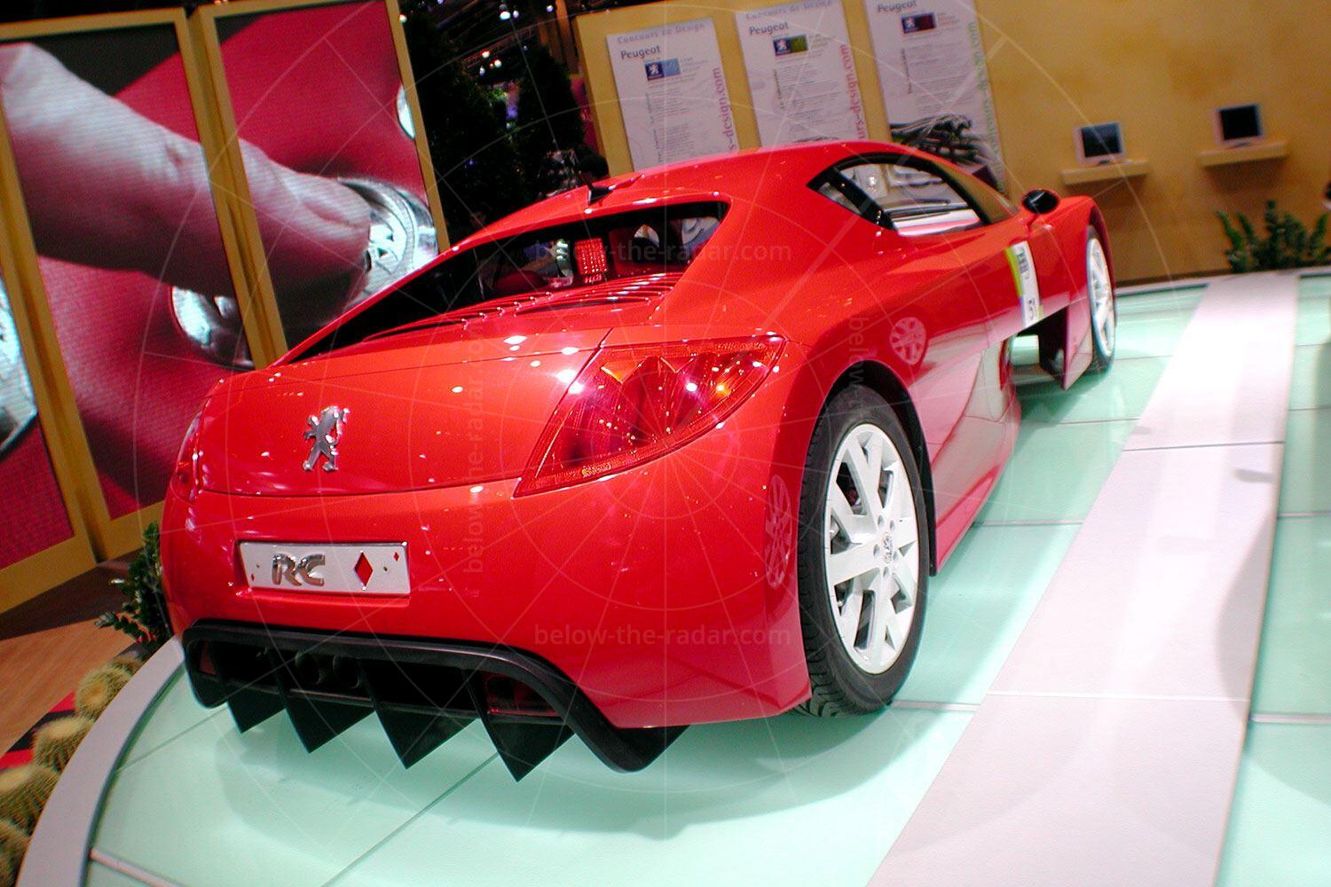 Peugeot RC concepts at the 2002 Paris Salon Pic: magiccarpics.co.uk | Peugeot RC Diamonds at the 2002 Paris Salon