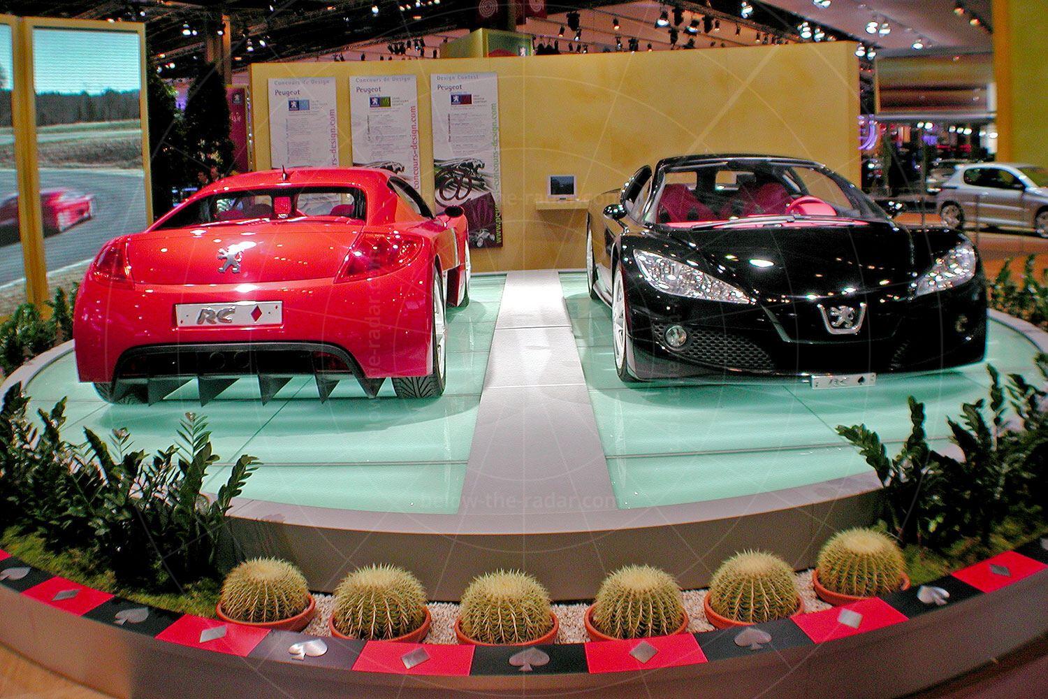 Peugeot RC concepts at the 2002 Paris Salon Pic: magiccarpics.co.uk | Peugeot RC concepts at the 2002 Paris Salon
