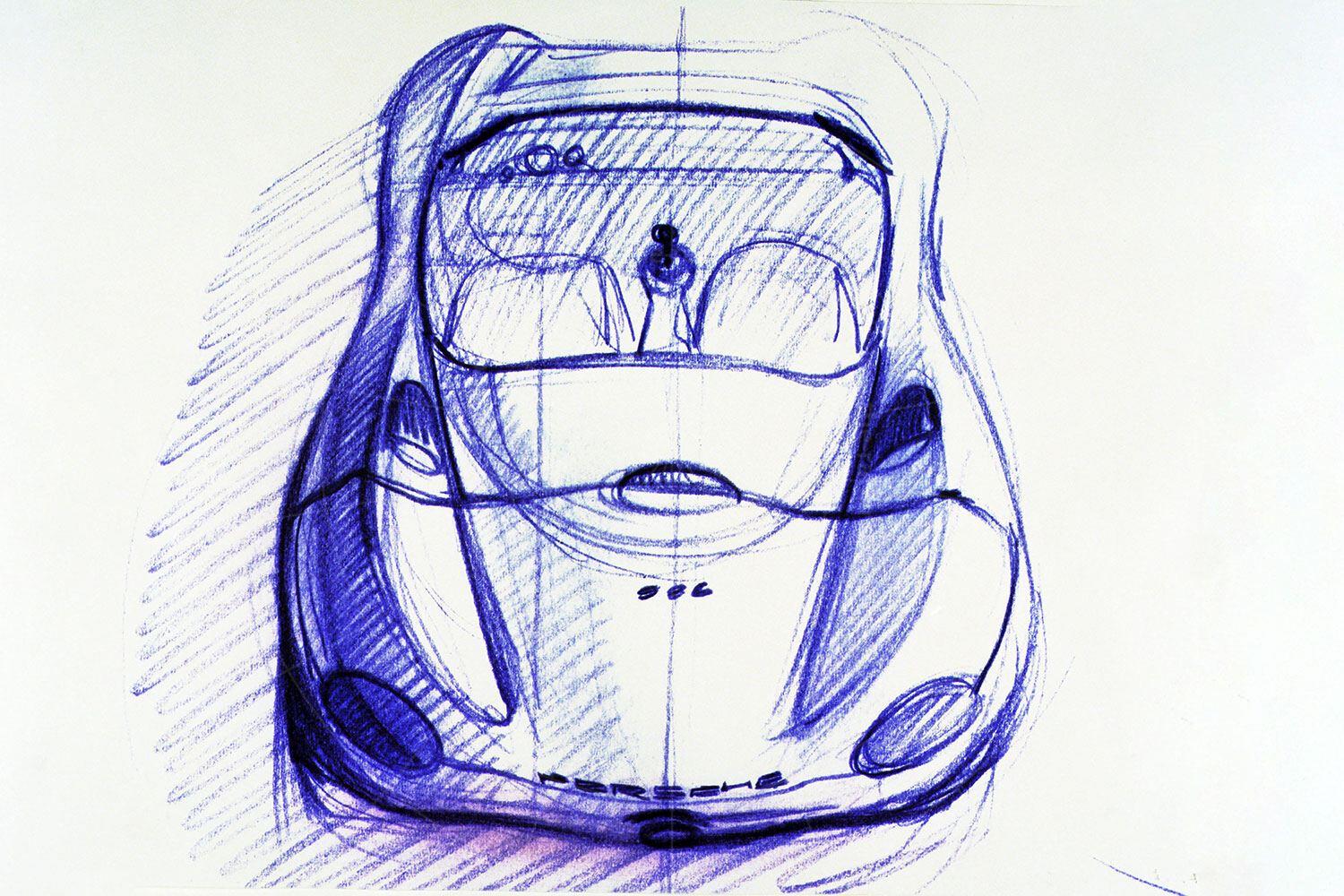 Porsche Boxster concept design sketch Pic: Porsche | Porsche Boxster concept design sketch