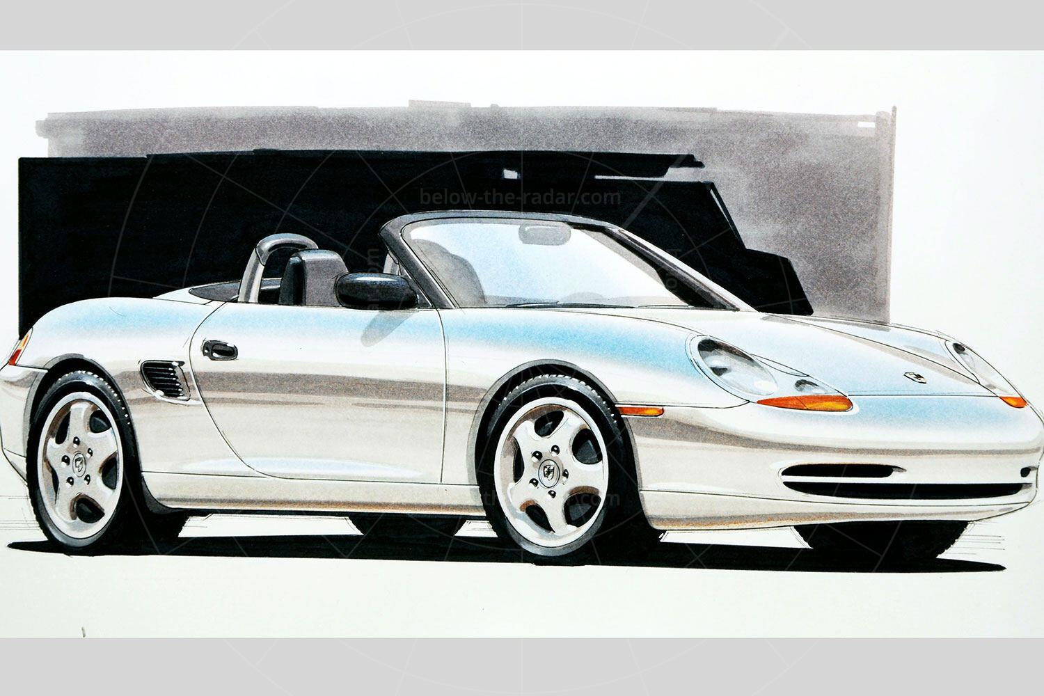 Porsche Boxster concept design sketch Pic: Porsche | Porsche Boxster concept design sketch