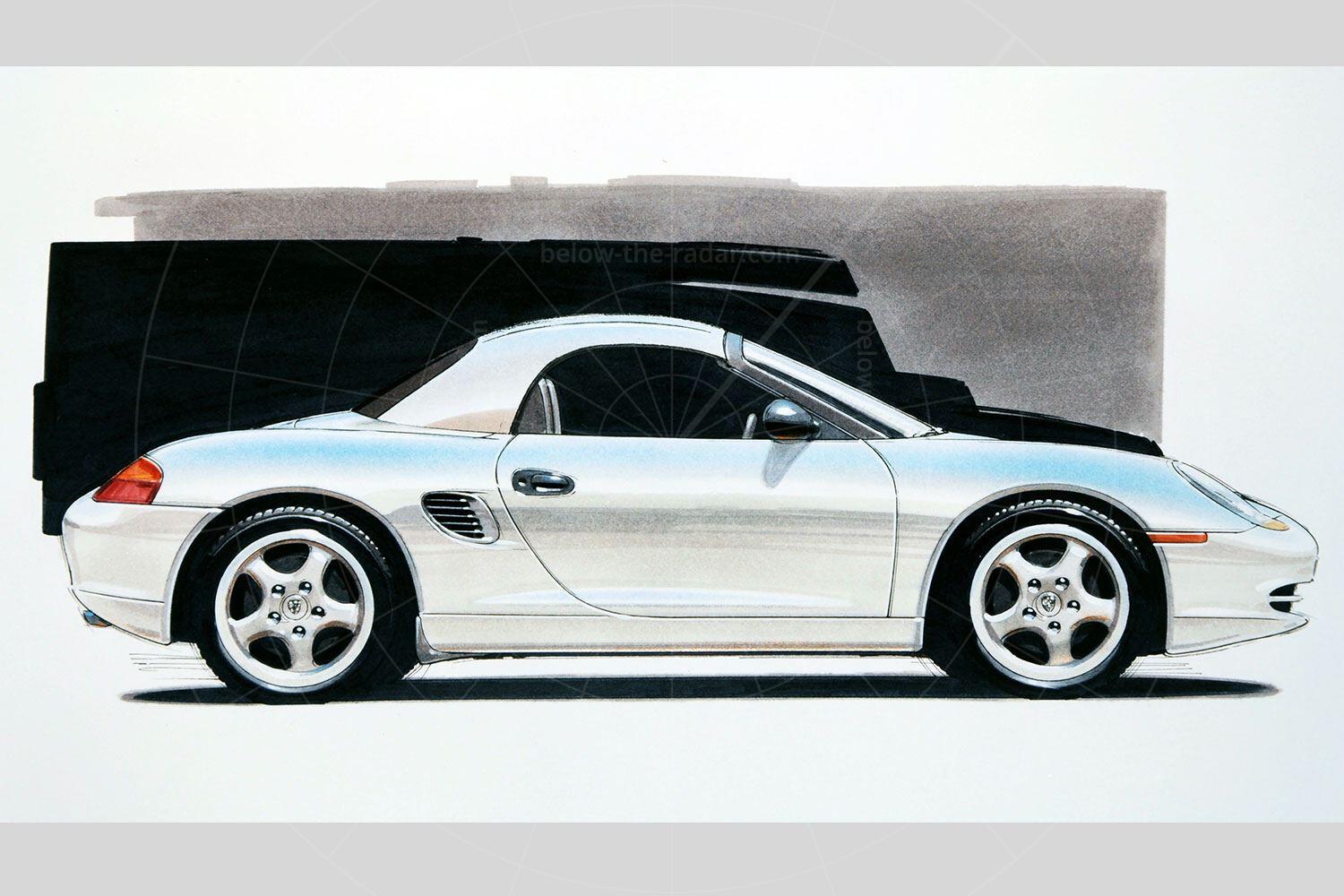 Porsche Boxster concept design sketch Pic: Porsche | Porsche Boxster concept design sketch