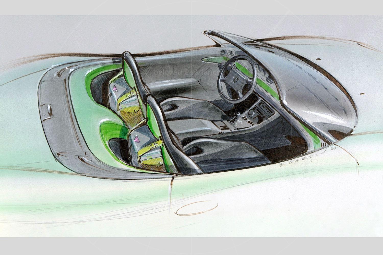 Porsche Boxster concept design sketch Pic: Porsche | Porsche Boxster concept design sketch