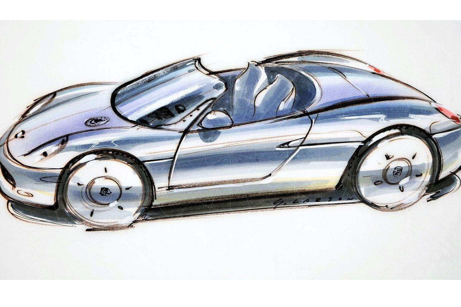 Porsche Boxster concept design sketch Pic: Porsche | Porsche Boxster concept design sketch