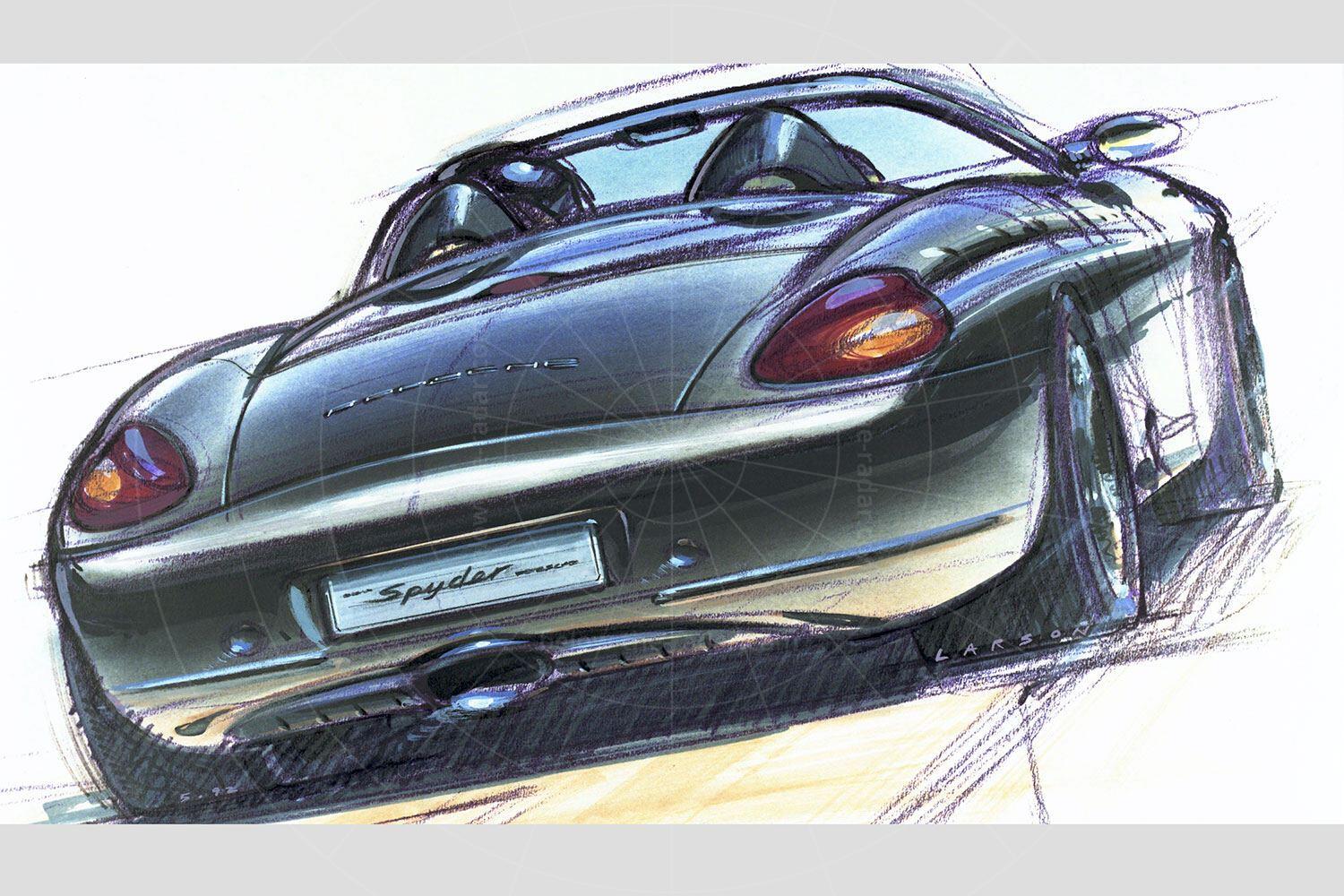 Porsche Boxster concept design sketch Pic: Porsche | Porsche Boxster concept design sketch