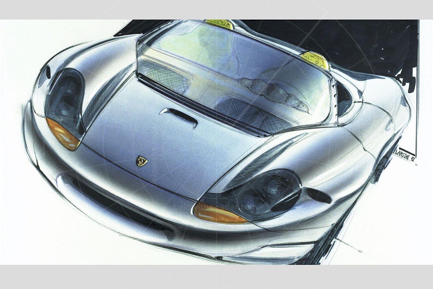 Porsche Boxster concept design sketch Pic: Porsche | Porsche Boxster concept design sketch