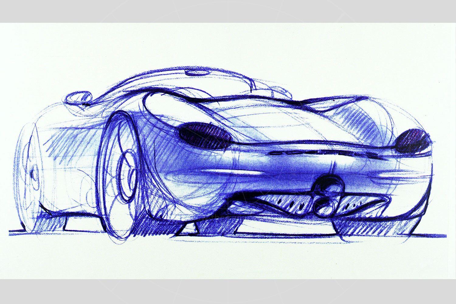 Porsche Boxster concept design sketch Pic: Porsche | Porsche Boxster concept design sketch