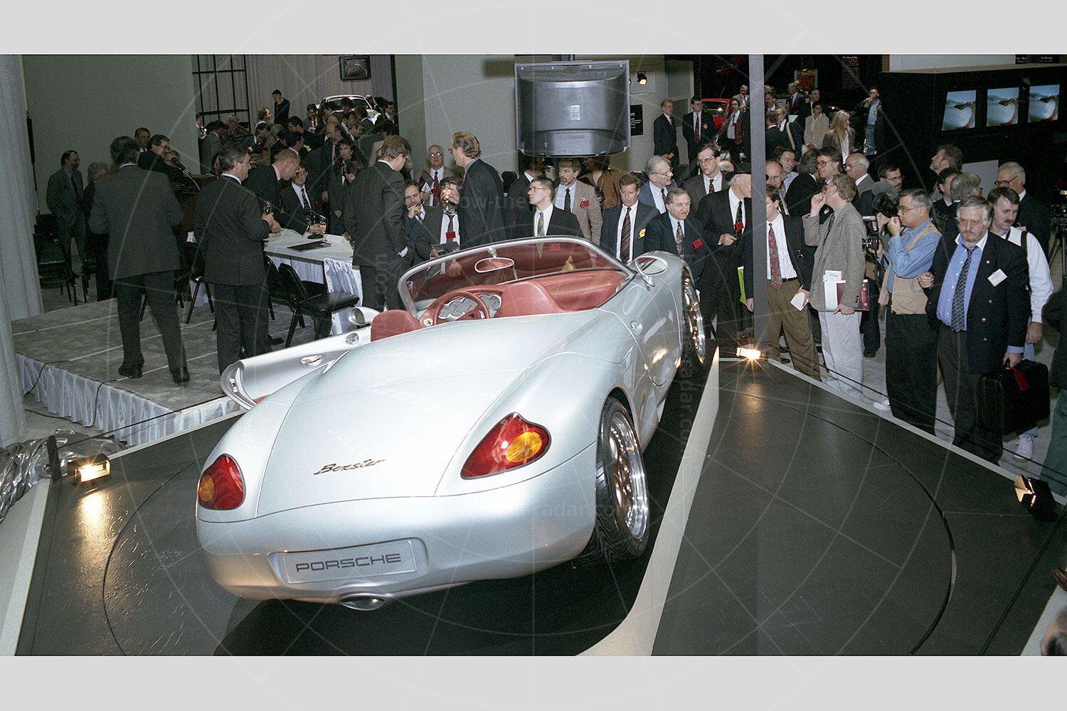 Porsche Boxster concept making its debut at the 1993 Detroit motor show Pic: Porsche | Porsche Boxster concept making its debut at the 1993 Detroit motor show