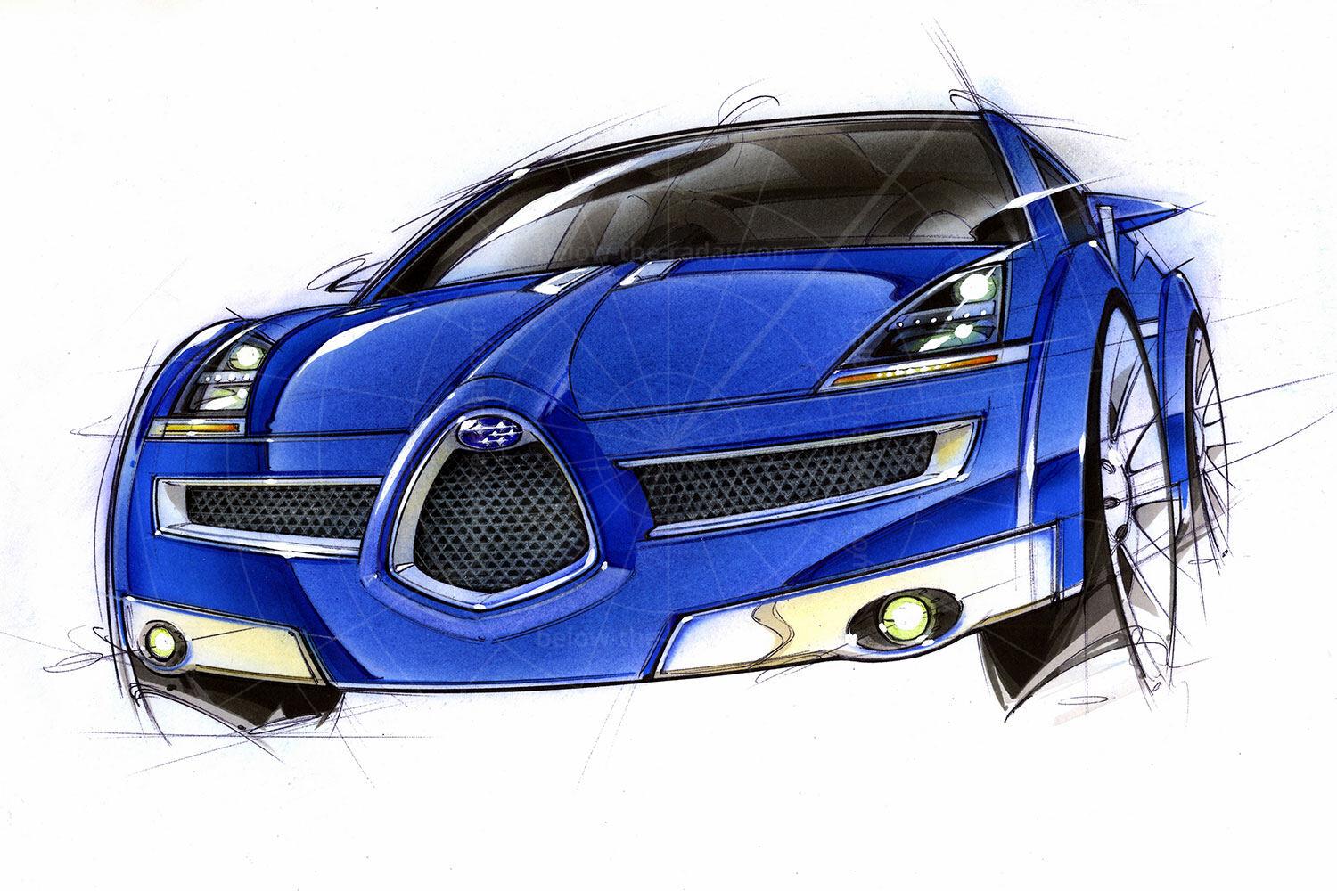 Subaru B11S design sketch Pic: Subaru | Subaru B11S design sketch